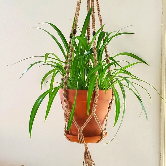Hand Crafted Other - Natural Handmade Jute Plant Hanger Large